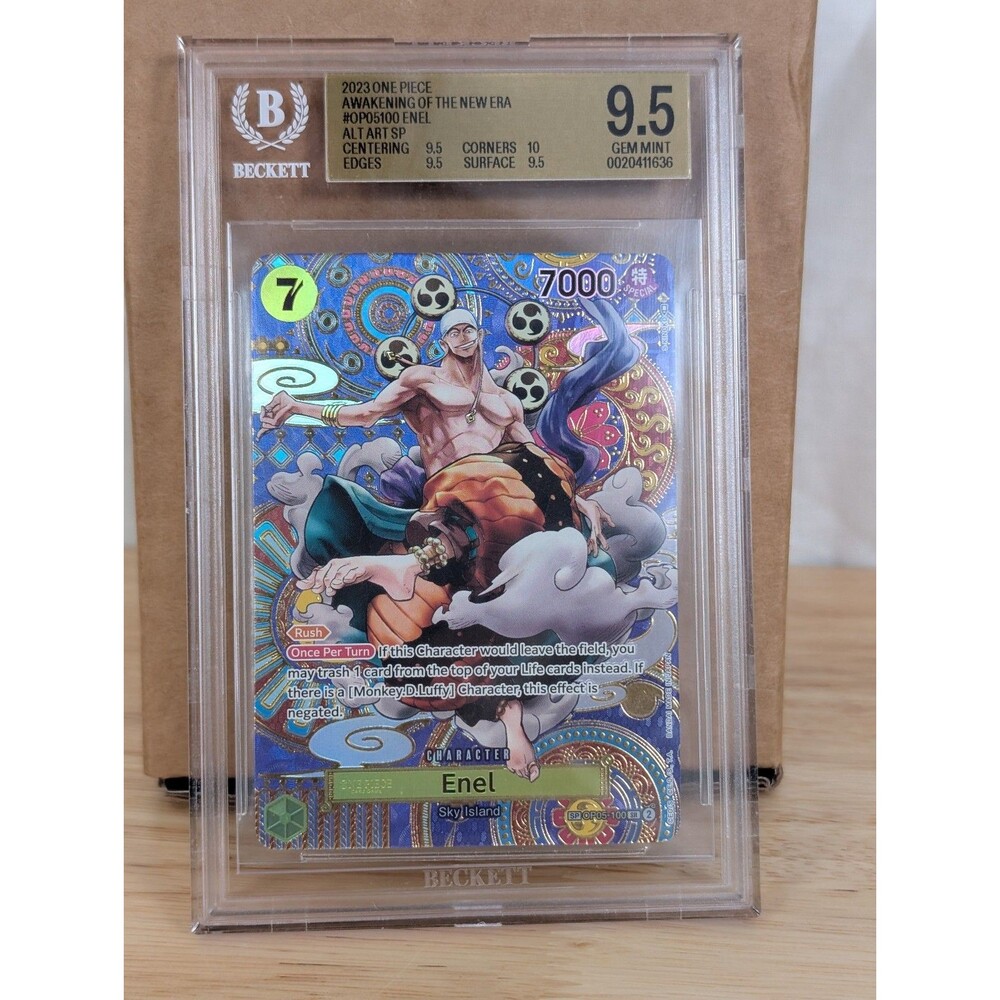 2023 One Piece New Era Enel Special Card Alt Art #OP05-100 BGS 9.5